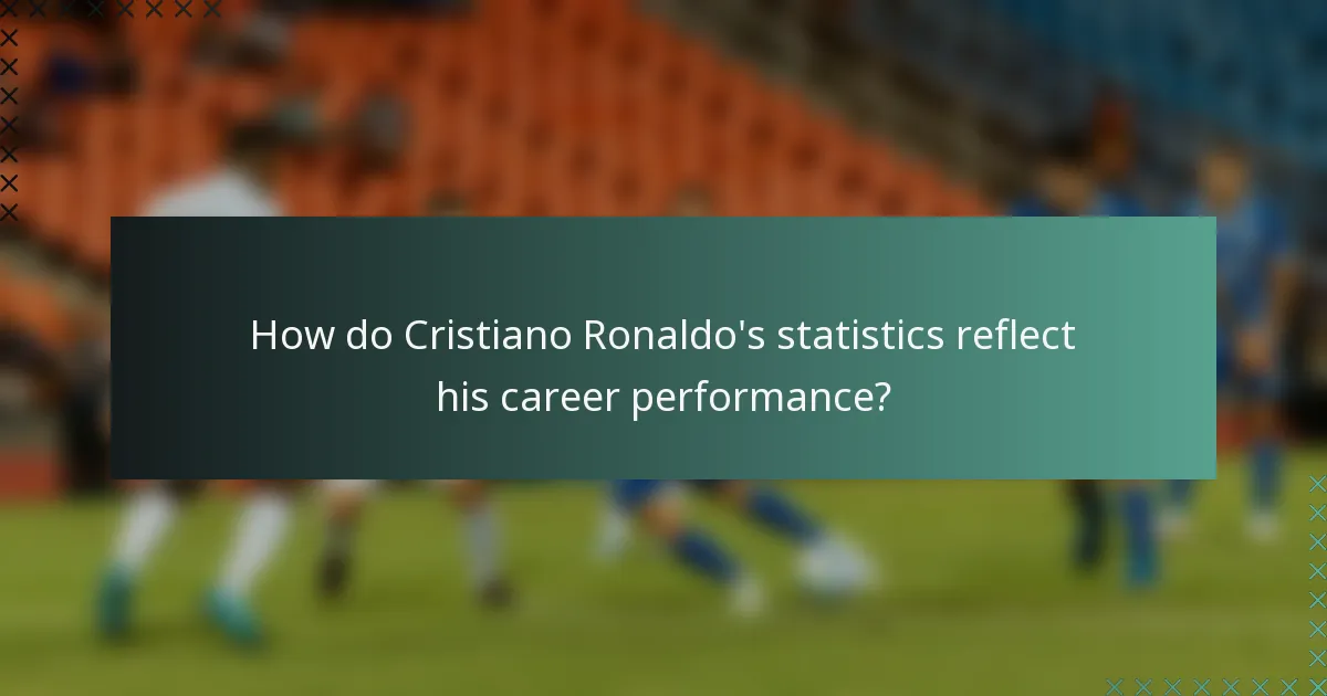 How do Cristiano Ronaldo's statistics reflect his career performance?