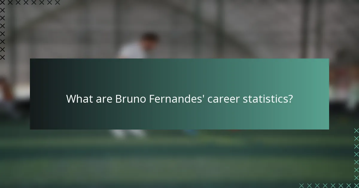 What are Bruno Fernandes' career statistics?