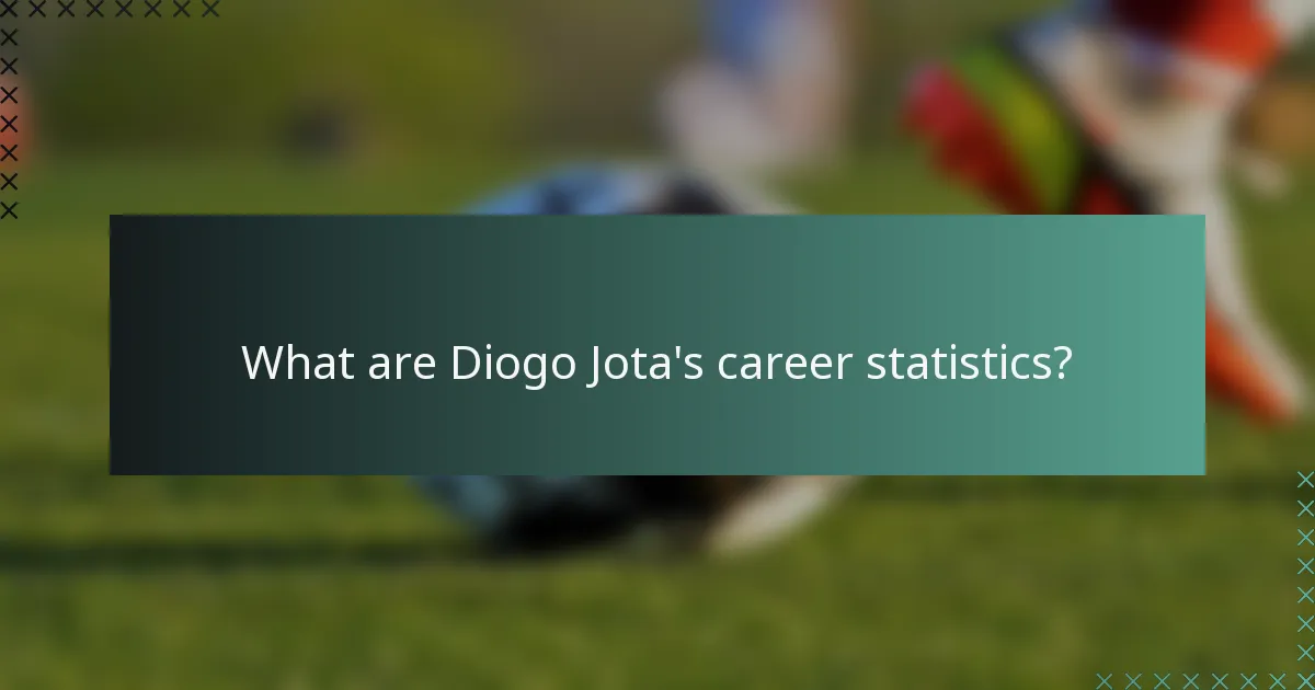 What are Diogo Jota's career statistics?
