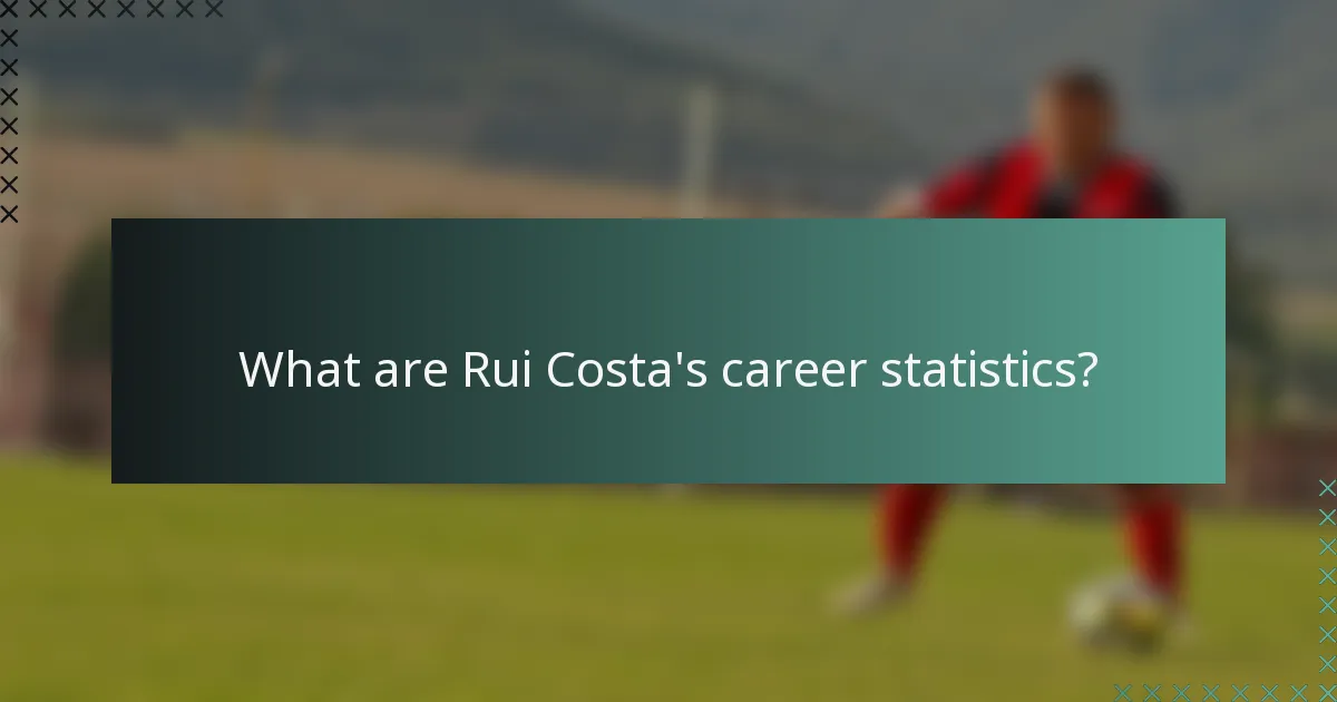 What are Rui Costa's career statistics?